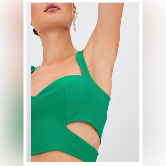 Stradivarius cut out Green Top - Picture 2 of 5